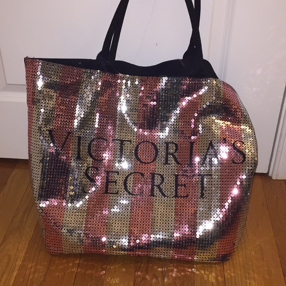 VICTORIAS SECRET sparkly LARGE tote bag